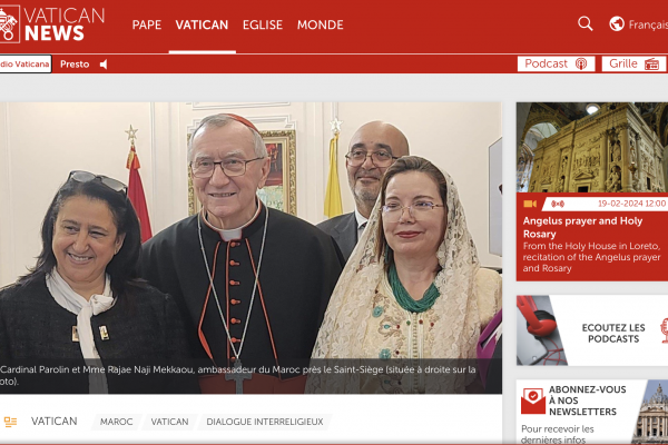 Le Maroc et le Saint-Siège réaffirment l'importance du dialogue interreligieux
