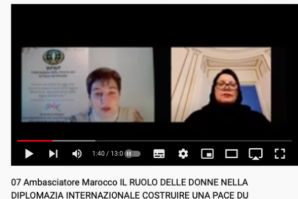 07 Ambasciatore Marocco IL RUOLO DELLE DONNE NELLA DIPLOMAZIA INTERNAZIONALE COSTRUIRE UNA PACE DU