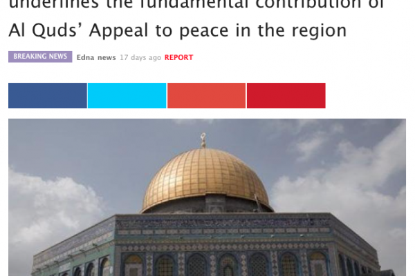 Moroccan Ambassador to the Holy See underlines the fundamental contribution of Al Quds’ Appeal to peace in the region